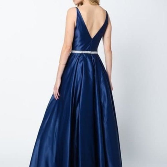 new ROYAL V-Neck Sleeveless A-Line Shape Prom Dress JT696 - Picture 2 of 5